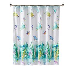 SKL Home Watercolor Ocean Bath Towe, poliéster, Multicolor, 70"x72"