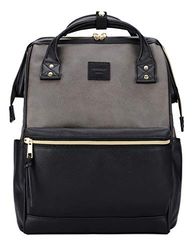 Kah&Kee Mochila Cuero Mujer Impermeable para Ordenador Portátil 15", Oficial para Trabajo y Viaje, Mochilas Casuales Para Mujer y Hombre.