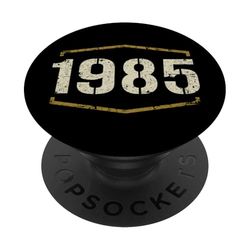 Diseño vintage de cumpleaños de 1985, estilo envejecido. PopSockets PopGrip Adhesivo
