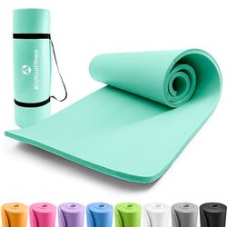 DoYourFitness® Fitness en yoga mat |Zachte en dikke anti-slip mat, 183 x 61 x 1,0 cm | Ideaal voor gymnastiek, pilates en yoga, voor beginners en gevorderden [turquoise]