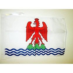 AZ FLAG - French County of Nice Flag - 18'' x 12'' - 100% Polyester France - Niçard Country Small Banner with Two Cords - Fade Resistant - Vivid Colors - 18x12 in - 45x30 Cm