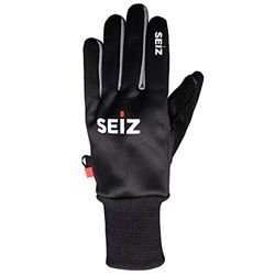 SEIZ Unisex - Adulto Guanti, 800165, Nero, 6