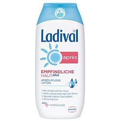 Ladival Känslig hud Aprés Lotion – parfymfri After Sun Lotion – hudlugnande, fuktgivande och svalkande – utan färgämnen och konserveringsmedel – 200 ml