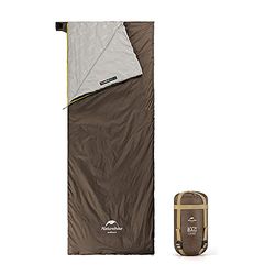 Naturehike Kuvert bomull sovsäck för vuxna och barn 3-4 årstider lätt vattentät camping sovutrustning (brun XL)