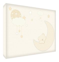 Feel Good Art BEARMOON-A7BLK-20ES Ours dormant décoratif Crème 7,4 x 10,5 x 2 cm
