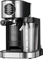 MPM MKW-07M Cafetera Express 15 Bares, para Realizar café Espresso y Cappuccino, depósito Calentar Leche 0,7 litros, calienta Tazas,Acabado Acero Inoxidable, depósito de Agua 1,2 L Desmontable, 1470W