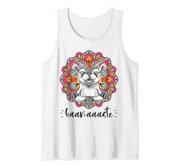 Goat Yoga Divertido "Baamaaaste" Meditación Goat Yoga Chicas Zen Camiseta sin Mangas