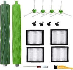 Replacement Parts Accessories Compatible for iRobot Roomba i3 i3+ i4 i6 i6+ i7 i7+ i8 i8+/Plus E5 E6 E7 I,E &J Series Vacuum Cleaner,1 Set Rubber Brushes 4 HEPA Filters & 4 Side Brushes