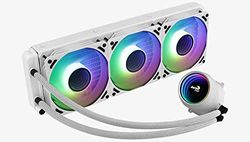 Aerocool MIRAGEL360W, Raffreddamento a Liquido per CPU, Ventola 3x12cm ARGB, TDP 550W,Bianco