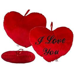 Coeur rouge en peluche, I love you, env. 35 cm