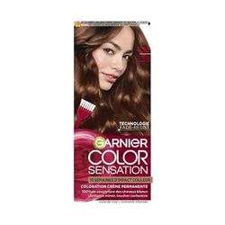 Garnier Color Sensation Coloration - Castano Chiaro Cannella 5.35 - Colorazione crema permanente - tutti i tipi di capelli - Colore fino a 10 settimane e copre i capelli bianchi 100%
