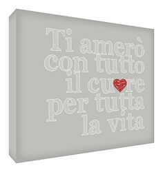 Feel Good Art WHHRT2436-01IT kunstdruk op canvas in typografische stijl, 91 x 60 x 4 cm, grijs