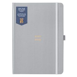 Busy B A5 Diary - Mid-Year Academic Diary - Aug 25 - Aug 26 - Grey Cover - Weekly Planner with To-Do Lists, Notes Pages, Week-to-View Layout, 3 Pockets, Year Planner & Elastic Closure Band