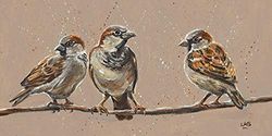 Louise Marrone (Bird Talk) Stampa su Tela, Multicolore, 30 x 60 cm