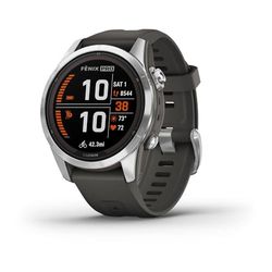 Garmin Fenix 7s Pro Solar 42mm, Smartwatch, Sporthorloge, 14 dagen Batterij, 40+ Sport-apps, Garmin Pay, Muziek, Ingebouwde zaklamp, Zilver