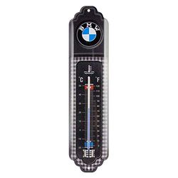 Nostalgic-Art, Termómetro analógico, BMW Classic Presente para fãs de acessórios de carros, de metal, design vintage, 6,5 x 28 cm