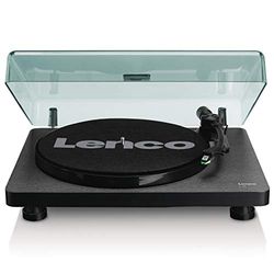 Lenco L-30BK Tocadisco - Tocadiscos (Tocadiscos de Tracción Por Correa, Semiautomático, Negro, 33.45 Rpm, Corriente al terna, 410 mm )