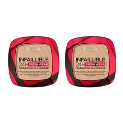 L'Oréal Paris - Infaillible - Lot de 2 Fonds de Teint en Poudre Longue Tenue Infaillible - 130 Beige Peau