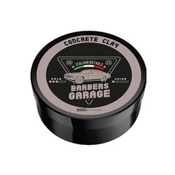 Barbers Garage - Pasta modellante per capelli "Concrete Clay", 100 g, Italian Details, per barba e capelli, tenuta media, finitura opaca, cera per capelli con argilla, pasta modellante per barba