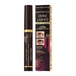 Max Factor Divine Lashes Mascara Black Brown 002, Ultimate Volume, Flutter Technology, 420-Fibre Silhouette Brush, Smooth & Clump Free, All Day Wear