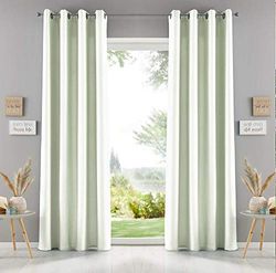 Gardinenbox Lot de 2 Rideaux à œillets Cationic « Erfurt » Aspect Lin Opaque chiné, Style Maison de Campagne, 202072-9, crème, 247 x 140 cm