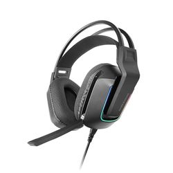 MARSGAMING MHAX Noir, Casque Gaming RGB Multiplat + Mic Amovible, 53 mm HiFi Grande