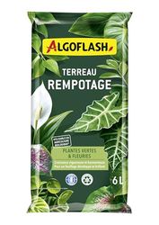 Agloflash Terreau Rempotage, Plantes Vertes et Plantes Fleuries, Utilisable en Agriculture Biologique - 6L, Beige