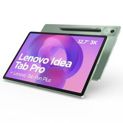 Lenovo Idea Tab Pro, wyświetlacz 3K 12,7" 144 Hz, procesor Mediatek Dimenity 8300, pamięć 8 GB, pamięć 256 GB, WiFi 6, tablet z Androidem 14, w zestawie karta piórkowa - Seafoam Green