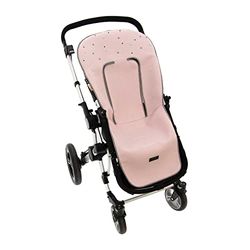 Funda de Verano para Silla Paseo Universal Rosy Fuentes- Colchoneta para Carrito Bebé- Transpirable-Compatible con Bugaboo, Jane, Concord, Baby Jogger, Bebecar…0-rosa empolvado