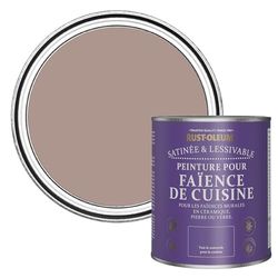 Rust-Oleum Peinture Rose Résistante à l'eau pour Faïence de Cuisine, Finition Satinée - Dentelle 750ml