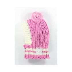 Hip Doggie HD-7cpp-L Crown Knit Hat – Chapeau pour Chien, L, Rose