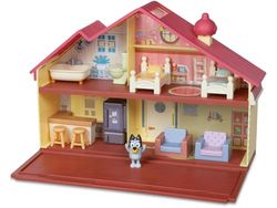 Giochi Preziosi Bluey - Character Set House On Two Floors with Kitchen Living Room Bedroom and Bathroom Fully Furnished; for Children from 3 Years Old, BLY04010