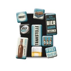 Nostalgic-Art Magnet Set Tankstelle Bier