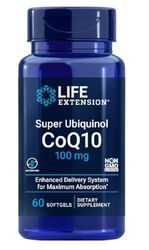 Life Extension Super Ubiquinol CoQ10, 100mg, 60 Capsules molles