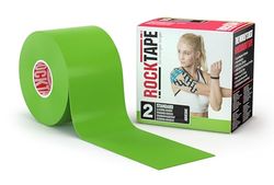 RockTape Unisex Uncut Std Kinesiologitejp elastiskt terapeutiskt sportband för axlar, fotled, armbåge, handled, skenbensskenor och knästöd – lime