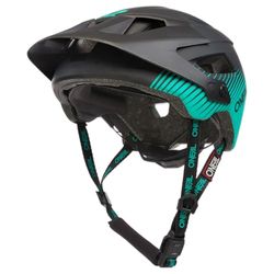 O'NEAL | Casco da Mountain Bike | All-Mountain | Prese d'aria per il raffreddamento, imbottiture lavabili, standard di sicurezza EN1078 | Casco Defender Grill V.22 | Adulto | Nero Verde | Taglia XS-M