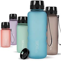 720°DGREE Water Bottle 1.5 Liter "uberBottle" +Fruit-Sieve, softTouch - Waterfles BPA-Free, Lekvrij, Herbruikbaar - Grote XL Drinkfles, Sportfles voor Gym, Fitness-Studio, Camping, Outdoor, Travel