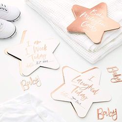 Ginger Ray Rose Gold Unisex Baby Shower Milestone Keepsake Gift Memory Cards