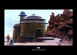 Komar Muurfoto | Star Wars Classic RMQ Jabbas Palace | Kinderkamer, jeugdkamer, decoratie, kunstdruk | zonder lijst | WB150-70x50 | Maat: 70 x 50 cm (breedte x hoogte)