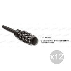 Juego 12 ipam aa1252 cepillo para pelo térmica redondo 38 mm cuidado y Doblador de pelo