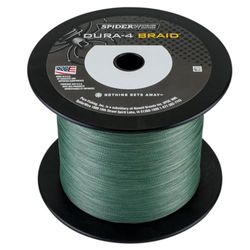 SpiderWire Dura 4, fiskelina, Superline, predatorfiske, gädda, abborre, gös, öring, unisex, mossgrön, 0,12mm | 10,5kg | 23lb | 1800yd