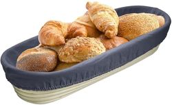 Westmark 3201226A Proofing Basket Cover for Oval Baskets 39.5 x 15.5 cm Cotton Charcoal Grey