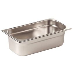 Vogue S729 Gastronorm kit pour modèle Gd878 Polar Réfrigéré Servery Topper, Acier inoxydable, comprend 9 x 1/3 conteneurs