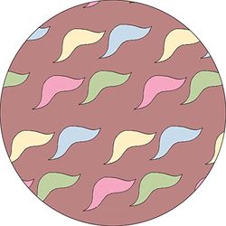 Bonateks, Ronde digitaal bedrukte muismat, antislip onderkant, voor kantoor en thuis, diameter: 22 cm