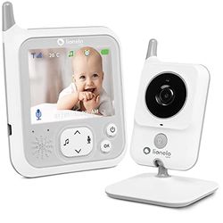 lionelo Babyline 7.1 babyphone Camera, Communication bidirectionnelle, portée jusqu'à 260 m, mélodies, Mode Nuit, capteur de température, système d'alarmes