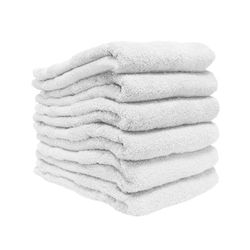 Douceur d'Intérieur Set di 6 lenzuola per doccia, 70 x 130 cm, 100% cotone, tenerezza, bianco