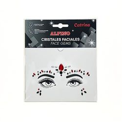 Alpino Catrina Adhesive Face Gems | Shiny Face Stickers | Makeup for Festivals, Carnival & Halloween | Shiny Face Stickers