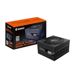 GIGABYTE AORUS Elite P850W Fuente de Alimentación - PCIe 5.0, 80 Plus Platinum, Diseño Completamente Modular, Ventilador de 120 mm, Compatible con ATX 3.0, Enchufe UE
