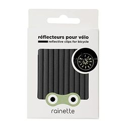 Rainette | reflektorer för cykelhjul | antracitgrå | 360° reflektion | 12 stycken