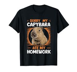 Sorry My Capybara Ate My Homework Maglietta